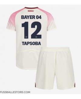 Günstige Bayer Leverkusen Edmond Tapsoba #12 Auswärts Trikotsatzt Kinder 2025-26 Kurzarm (+ Kurze Hosen)